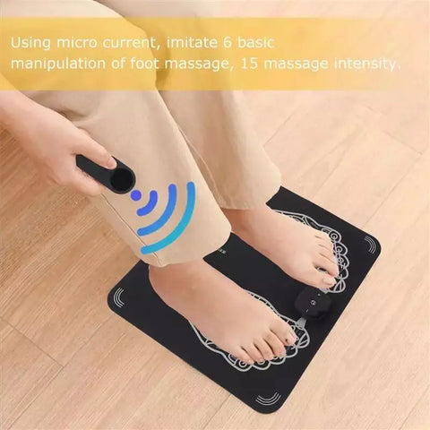 EMS Electric Foot Massager Mat Pulse Muscle Relax Health Care Feet Massageador Cushion Intelligent Remote Control Massage Salud