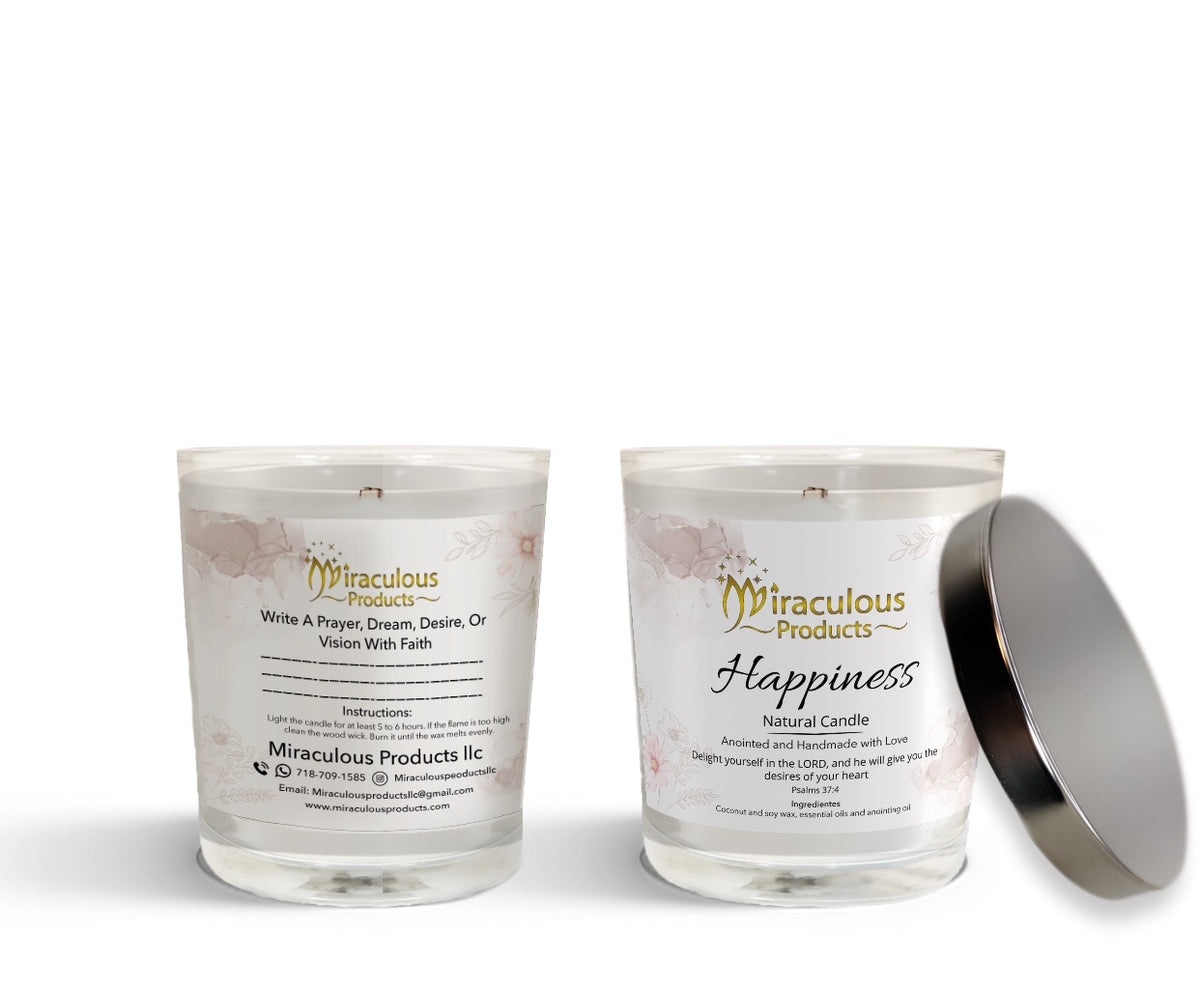 The Happiness Candle – Handmade Coconut Soy Wax Candle