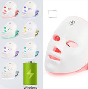 USB Rechargeable Manual Touch Test LED Mask Colorful Photon Skin Rejuvenation BeautyFacial Mask