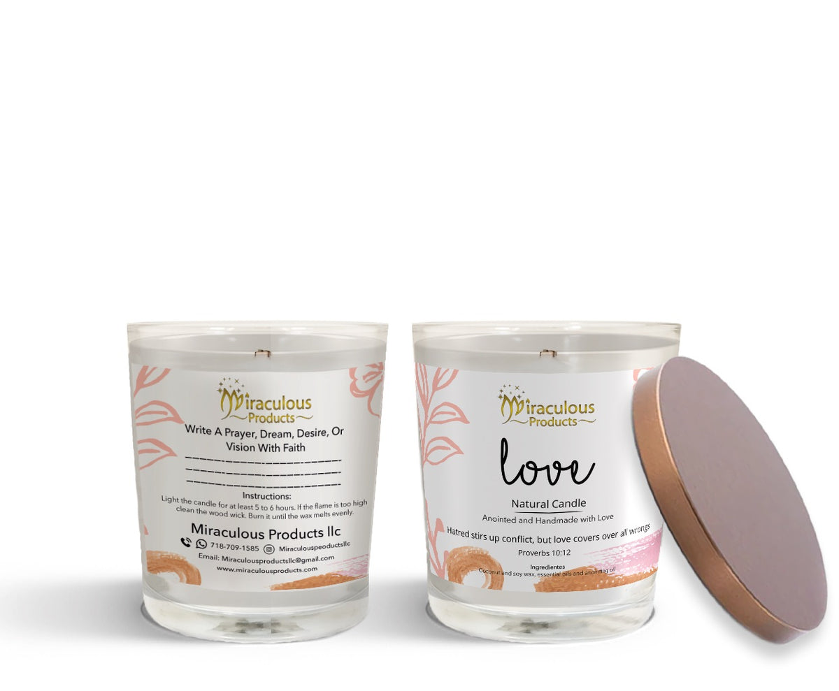 The Love Candle – Handmade Coconut Soy Wax Candle