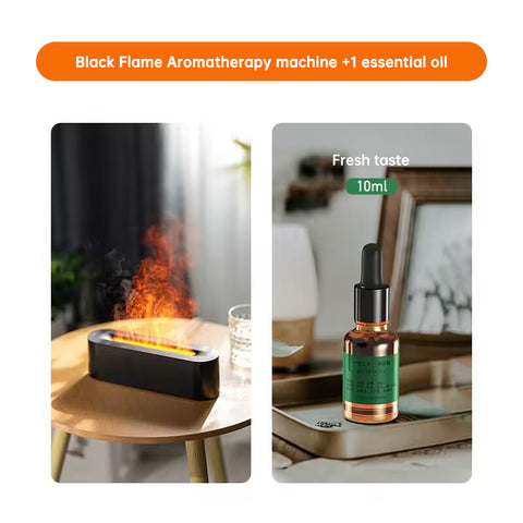 Flame Aroma Diffuser Air Humidifier Ultrasonic Cool Mist Maker Fogger Led Essential Oil Lamp Realistic Fire Difusor