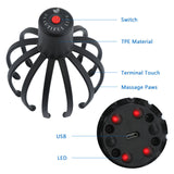 Multi Claw Electric Massager Head Scalp Kneading Massager Eight Claw Fish Electric Head Massage Claw