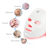 USB Rechargeable Manual Touch Test LED Mask Colorful Photon Skin Rejuvenation Beauty  Facial Mask