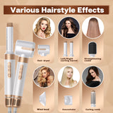 7 in 1 Professional Hair Straightener  Hair Curler Electric Comb Hair Dryer Brush Hot Hair Volume Curlers Hair Style Set