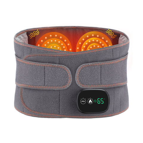 Adjustable Hot Compress Lumbar Massage Lower Back Brace Belt Pain Relief Far Infrared Heating Waist Massager