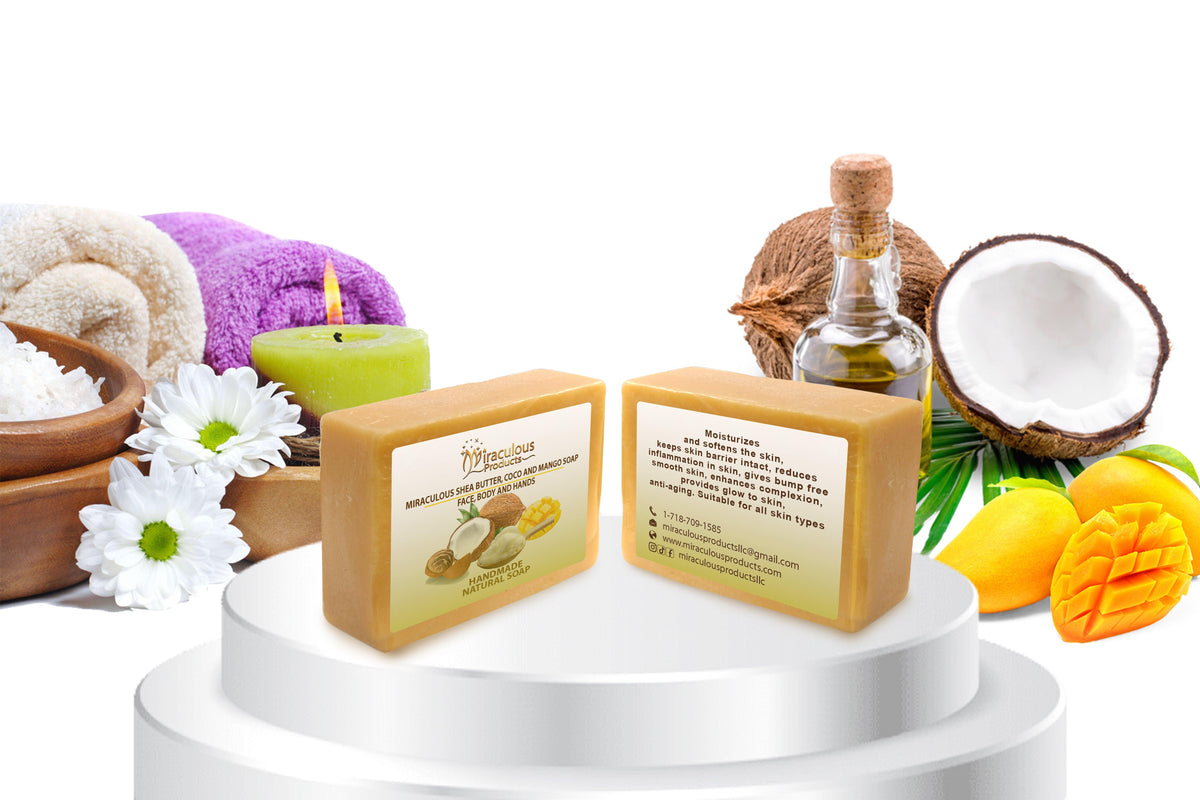Shea Butter, Coco And Mango Soap - Miraculous Products