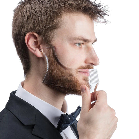 Arrivals Men Beard Shaping Styling Template Comb Transparent Men's Beards Combs Beauty Tool for Hair Beard Trim Templates