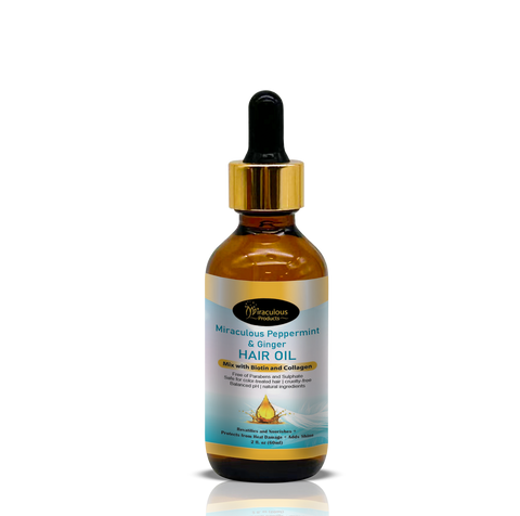 Miraculous Hair Oil with peppermint and Ginger mix with Biotin and Collagen