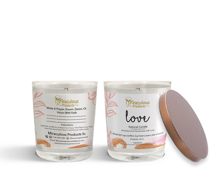 The Love Candle – Handmade Coconut Soy Wax Candle