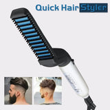 Men Multifunctional Electric Brush Heating Hair Straightener