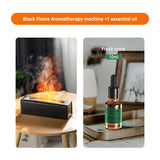 Flame Aroma Diffuser Air Humidifier Ultrasonic Cool Mist Maker Fogger Led Essential Oil Lamp Realistic Fire Difusor