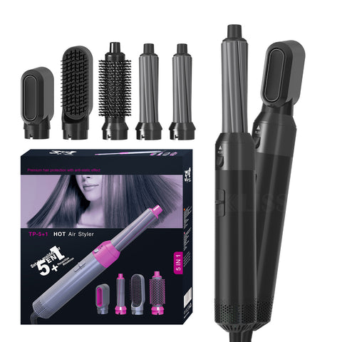 Multifunctional new multi head five-in-one automatic hair sucking hair dryer straight hair comb hair dryer curling rod hot air comb