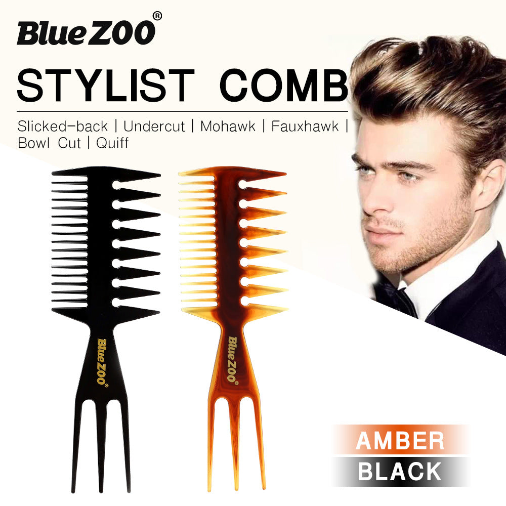 Oil Head Comb Double-Sided Fish Insert Comb Big Tooth Flat Comb Bottom ...