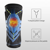 Hailicare Silicone Knee Pads Anti-Slip Anti-Collision Anti-Collision Booster Support Fixator Sports Knee Pads