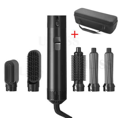 Multifunctional new multi head five-in-one automatic hair sucking hair dryer straight hair comb hair dryer curling rod hot air comb