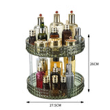 Luxury Dresser Cosmetics Rotating Storage Shelf Box Toilet Desktop Perfume Skin Care Products Shelf Tray