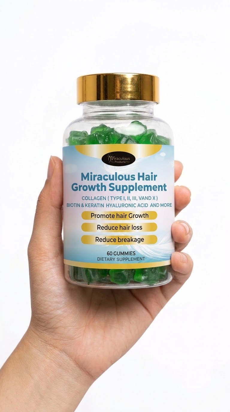 Miraculous Hair Growth Supplement Gummies - 60 Gummies