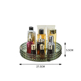 Luxury Dresser Cosmetics Rotating Storage Shelf Box Toilet Desktop Perfume Skin Care Products Shelf Tray