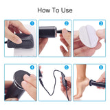 Electric Pedicure Tools Foot Care File Leg Heels Remove Dead Skin Callus Remover Feet Clean Care Machine & Replacement Sandpaper