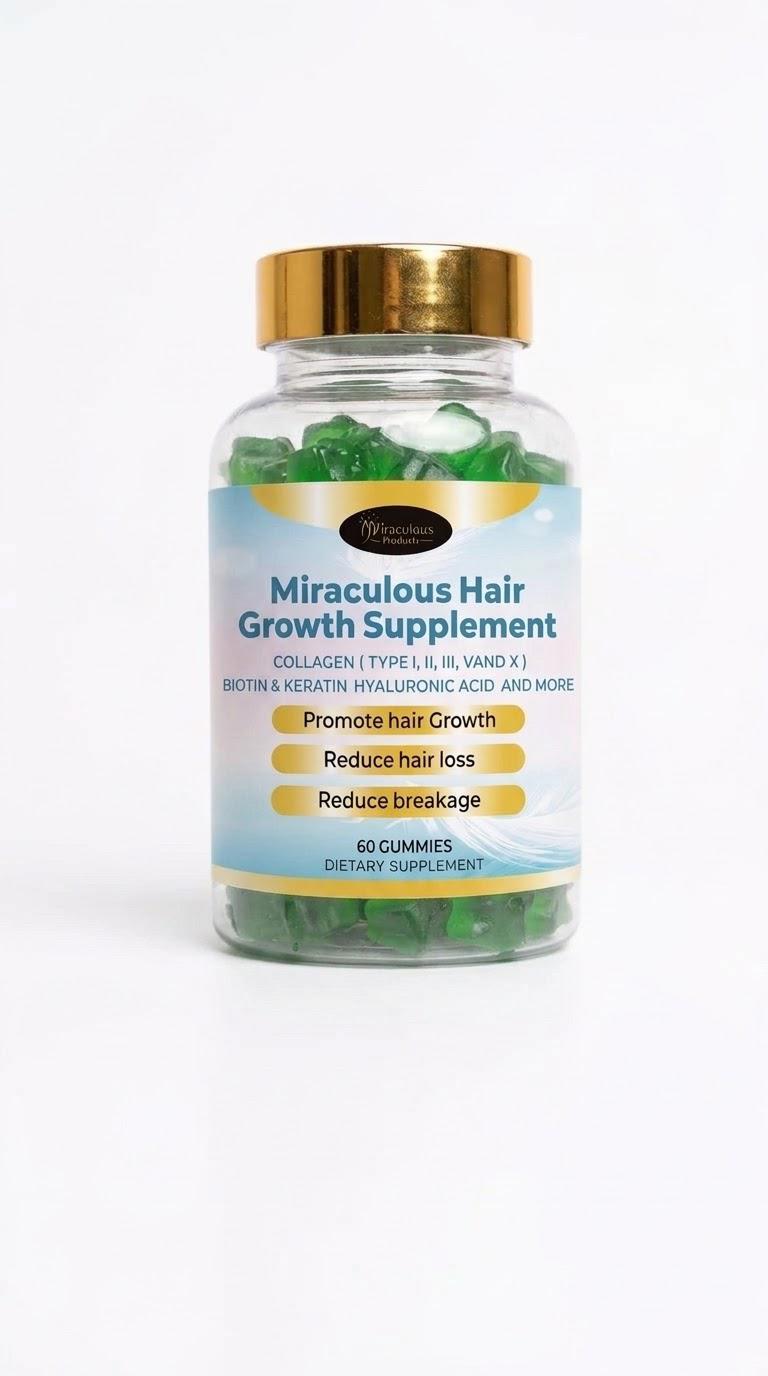Miraculous Hair Growth Supplement Gummies - 60 Gummies