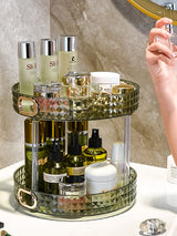 Luxury Dresser Cosmetics Rotating Storage Shelf Box Toilet Desktop Perfume Skin Care Products Shelf Tray